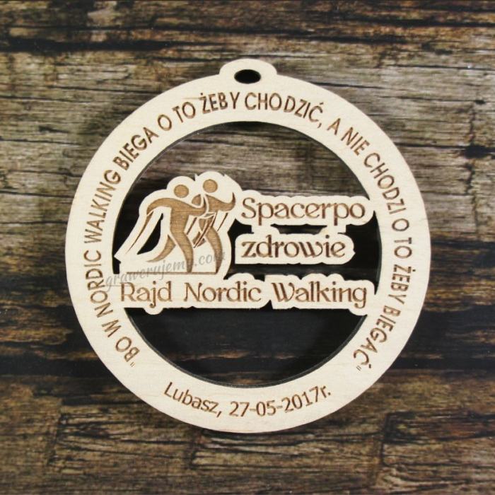 Medal drewniany 199 - Nordic walking